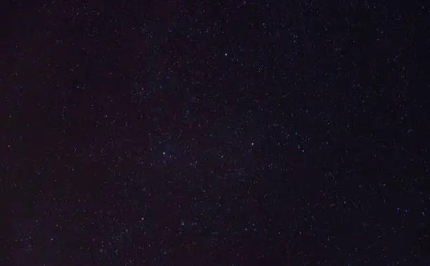 A picture of the starry sky and the Cassiopeia constellation taken on the countryside around Ljubljana.