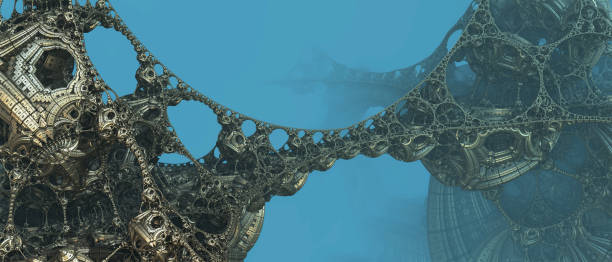 istock Abstract background 3D, fantastic ancient civilization architecture 1335389337