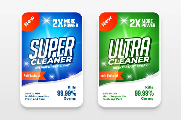 laundry detergent label design for your brand laundry detergent label design for your brand bleach stock illustrations