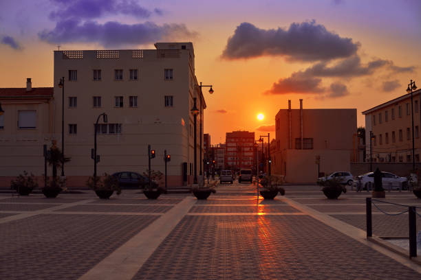 istock Valencia sunset in Malvarrosa beach in Spain 1335391583