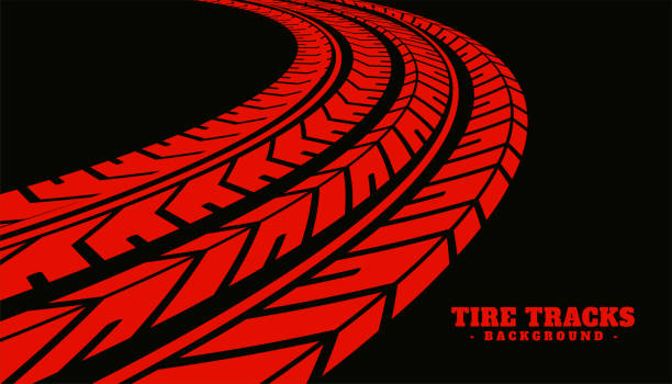 red tire print mark texture background red tire print mark texture background motorcycle designs stock illustrations