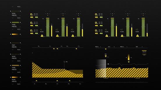 Financial graph chart. 3D illustration.