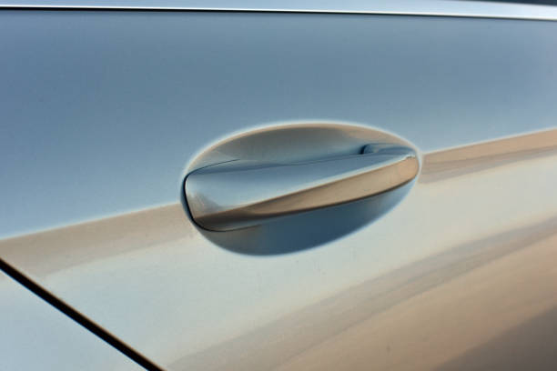 istock Handle on the passenger car door 1335395973
