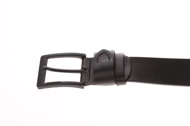 istock black men's belt on white background 1335403917