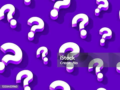 istock Seamless Question Mark Asking Questions Quiz Background Pattern 1335403960