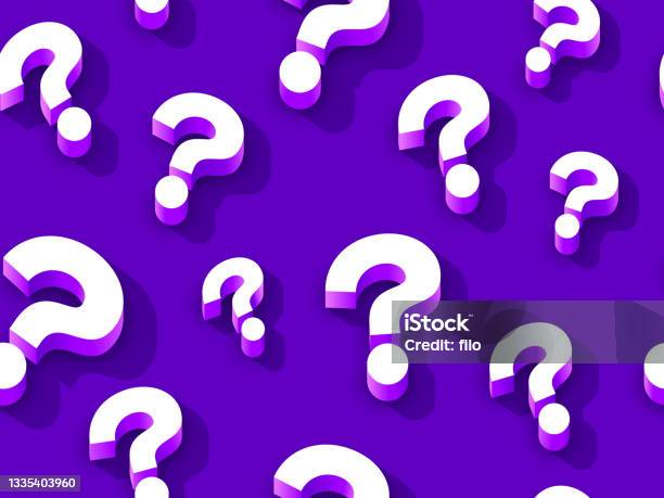 Seamless Question Mark Asking Questions Quiz Background Pattern Stock Illustration - Download Image Now