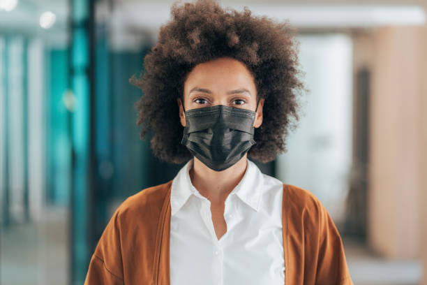 istock Portrait with the protective mask 1335406354
