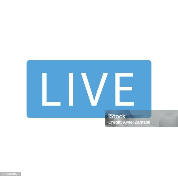 Live Guide Sign Live Sign Flat Vector Stock Illustration - Download Image Now ...