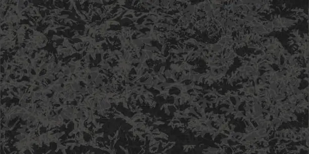 Vector illustration of Brutal textured background with scuffs and creases in gray and black tones. An abstract template. Vector illustration.