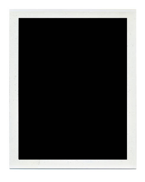 Polaroid peel apart film frame isolated on a white background