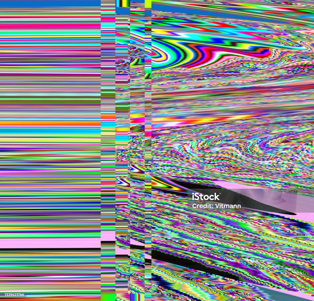 Glitch Tv Techno Ảo Giác Nền Tảng Lỗi Màn Hình Vhs Cũ Thiết Kế ...