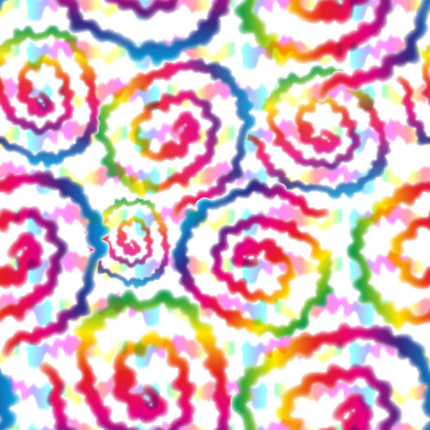 Hippie Tie Dye Rainbow LGBT Swirl Seamless Pattern in Abstract Background Style. Colorful Shibori Psychedelic Texture with Spiral Shape and Waves Hippie Tie Dye Rainbow LGBT Swirl Seamless Pattern in Abstract Background Style. Colorful Shibori Psychedelic Texture with Spiral Shape and Waves. 1970 pictures stock illustrations