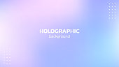 Holographic background. Hologram gradient in pastel colors.