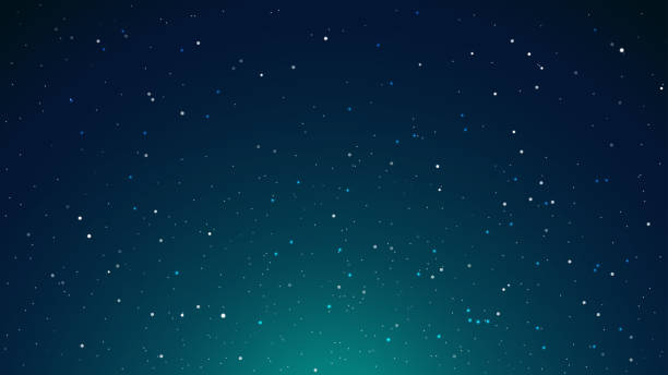 Starry night sky. Galaxy background. Abstract constellation background. Dark gradient background wiht stars. galaxy stock illustrations