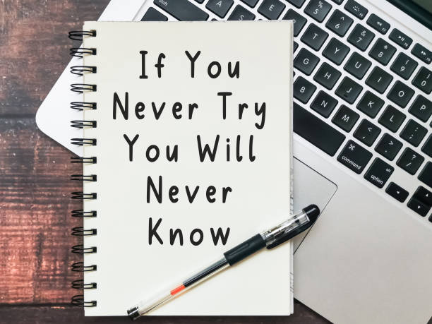 Open notebook with text 