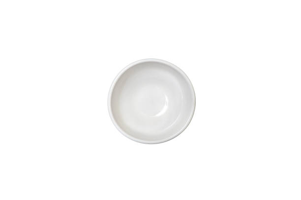 istock top view white deep small empty round clean ceramic gravy boat on isolated background with space for text. Copy space. Minimal style. A concept layout for labeling and placing food sauces. Mockup 1335430802