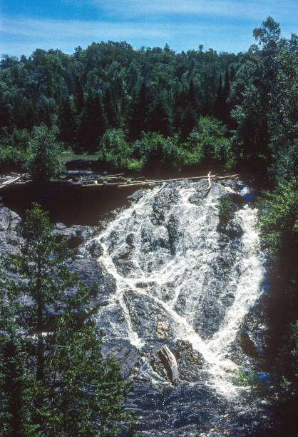 istock Keweenaw Peninsula Michigan - Eagle River Falls Vertical - 2005 1335432474