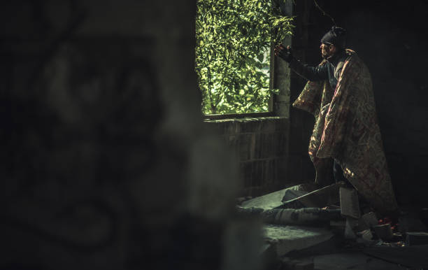 istock Mentally Sick Homeless Men Looking For a Hope 1335434904
