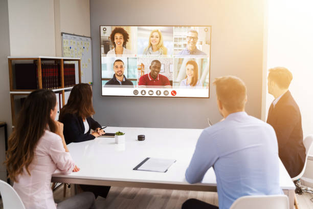 istock Online Video Conference Social Distancing Webinar Business 1335440076