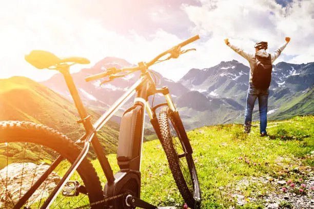 Mountain E Bike In Austria. Ebike Bicycle