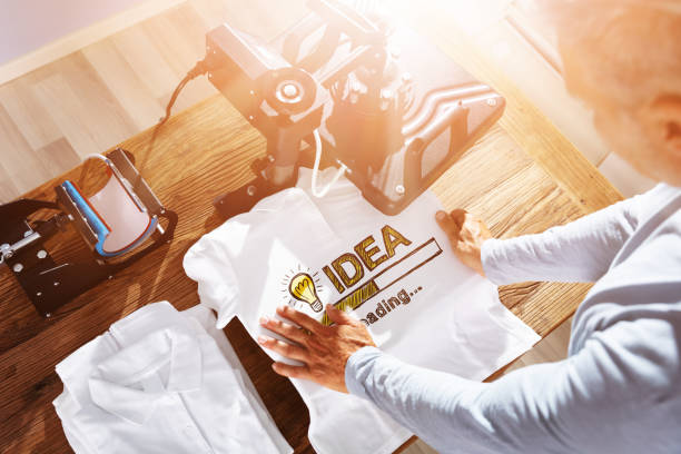istock Printing On T-Shirt In Workshop 1335440168