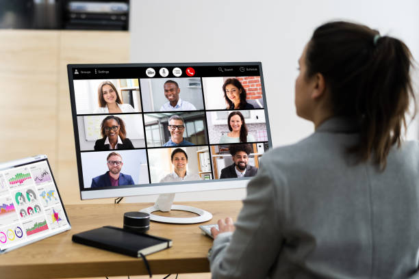 istock Watching Online Video Conference Meeting 1335442915
