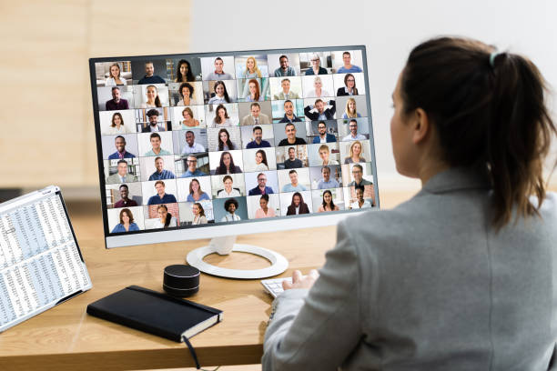 istock Watching Online Video Conference Meeting 1335442919