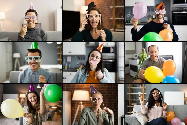 istock Virtual Birthday Party Online Video Call 1335446633