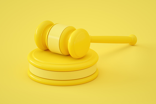 3d rendering of Gavel, justice concept.