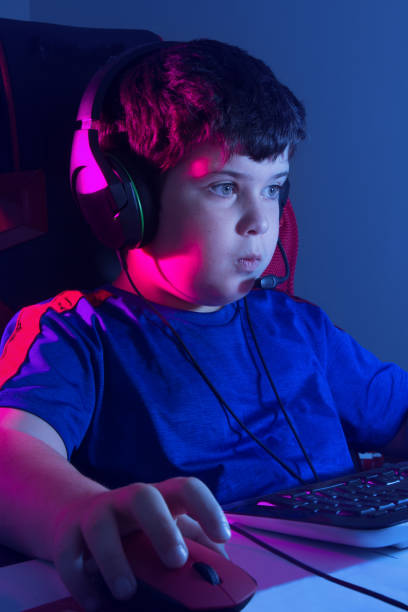 Young gamer stock photo