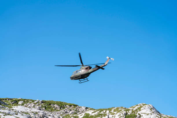 istock Rescue helicopter in Julian Alps 1335470591