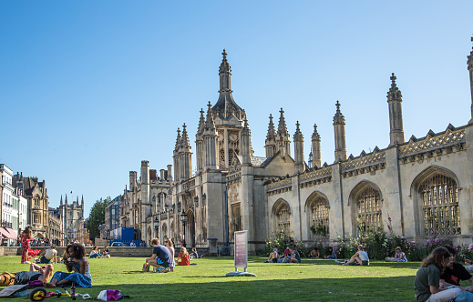 University campus in oxford with the traditional English gothic architecture