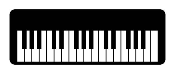 An　electronic piano isolated vector illustration. An　electronic piano isolated vector illustration. electric piano stock illustrations