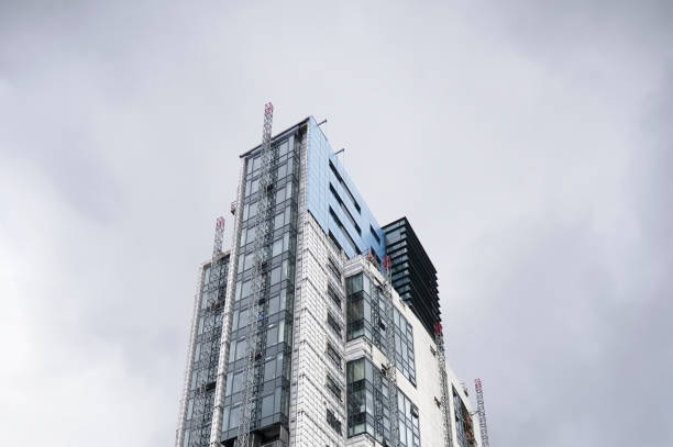 High rise residential building of flats with cladding being replaced with fire resistant materials UK