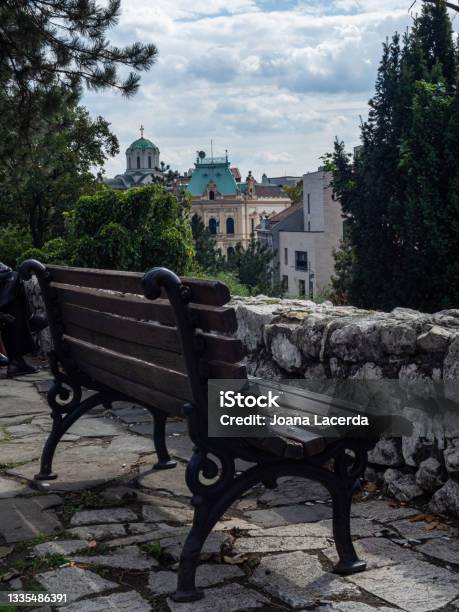 Bench With A Privileged View From Kalemegdan Park Belgrade Stock Photo - Download Image Now