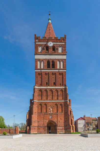 katedra św. jerzego (1313). prawdopodobnie drugi co do wielkości średniowieczny kościół w regionie. - pravdinsk zdjęcia i obrazy z banku zdjęć