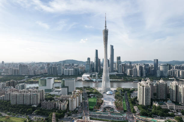 istock Aerial view of urban axis line 1335509947