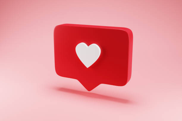 istock 3D Social network New Like Notification Symbol Isolated on Pink Background 1335515373