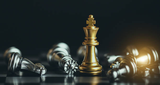 istock Chess game. Business, competition, strategy, leadership and success concept. 1335522875