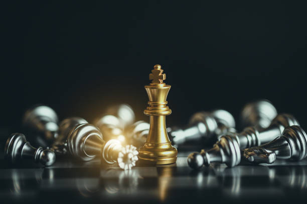 istock Chess game. Business, competition, strategy, leadership and success concept. 1335522877