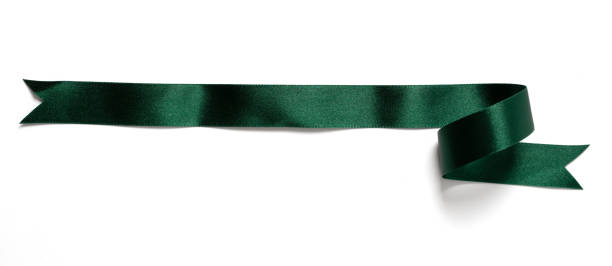 istock A roll green ribbon isolated on white background 1335526891