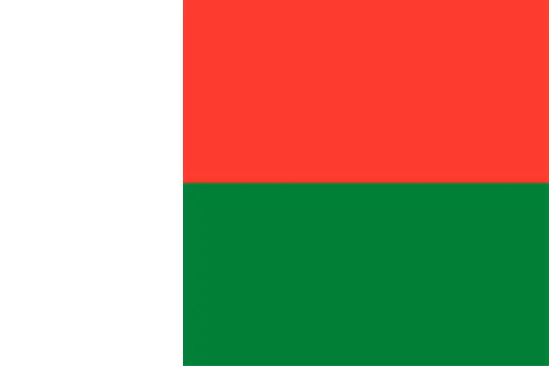 Vector illustration of Malagasy Flag of Madagascar