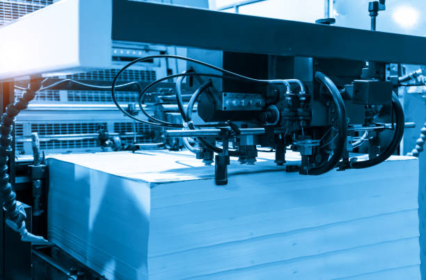 istock The printing press is working in the printing workshop 1335535602