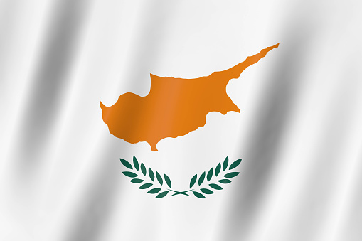 cyprus flag, 3d render,8K