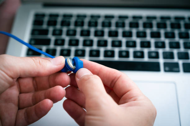 Replacing ear tips on corded earphones