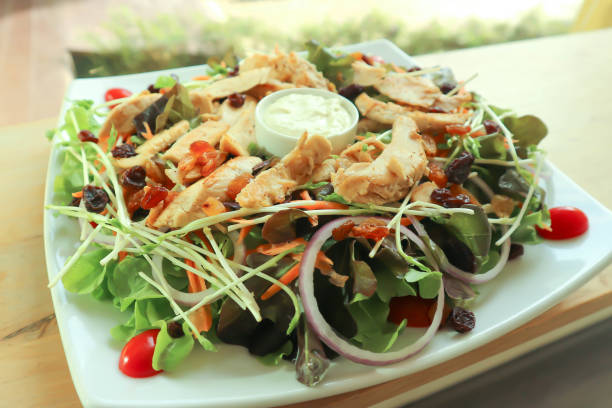 istock salad ,chicken salad or chicken and vegetable salad 1335548588