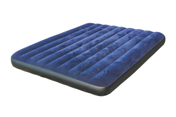 Inflatable mattress Inflatable camping mattress close up isolated on white background matrass stock pictures, royalty-free photos & images