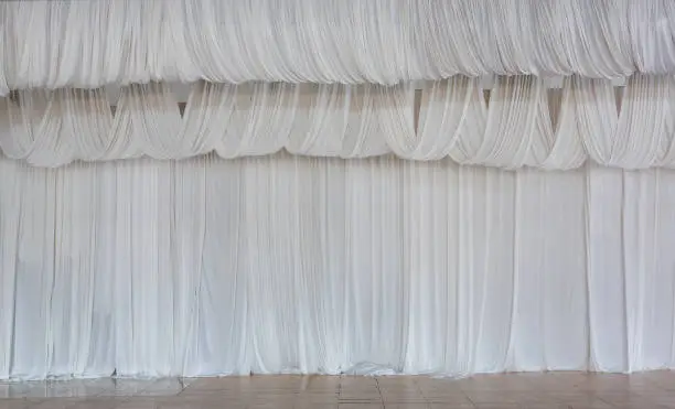Photo of White stage fabric