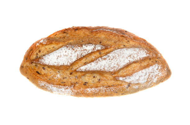 istock Baked bread, isolated on a white background. 1335550983