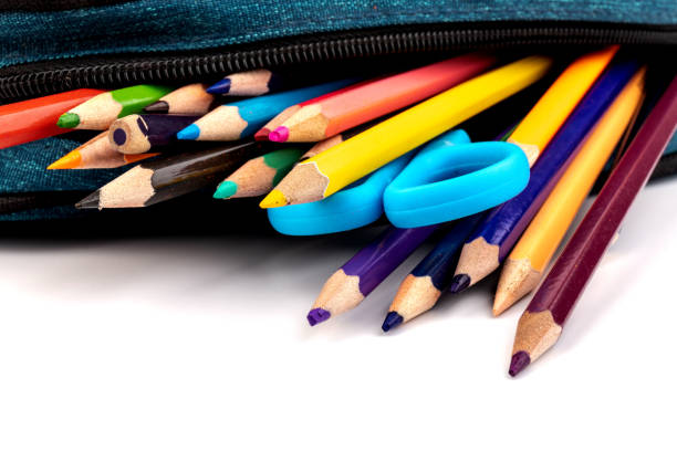 istock Pencils in case isolated on white background. 1335552423